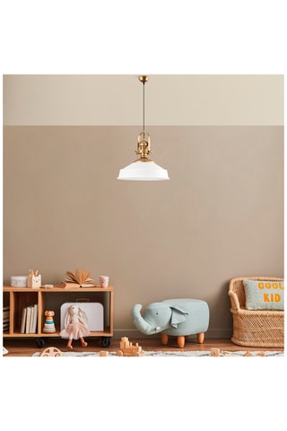 Hanglamp Craft - Wit en Goudkleurig - 40 W