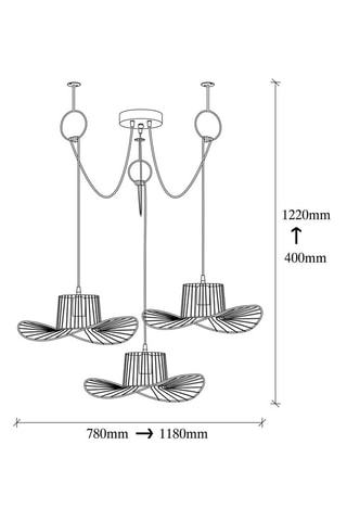 Hanglamp - Zwart - 3 x 40 W