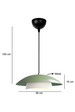 Hanglamp - Zwart en Groen - 40 W