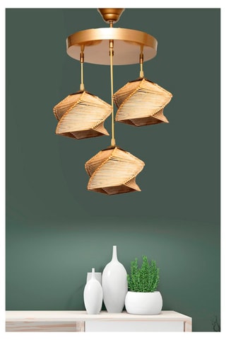 Hanglamp - Naturel - 3 x 60 W