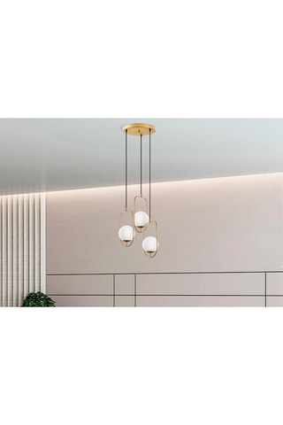 Hanglamp Skew - Goudkleurig en Zwart - 3 x 40 W