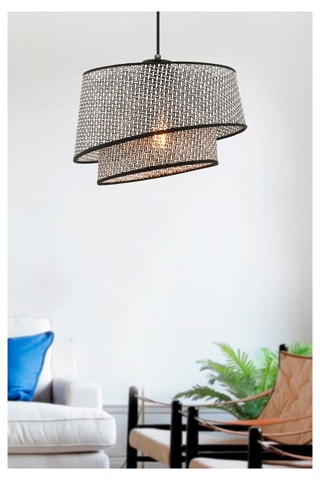 Hanglamp Barette Hazeran - Donkergrijs en Zwart - 45 - 60 W