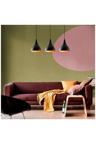 Hanglamp Berceste - Zwart - 3 x 100 W