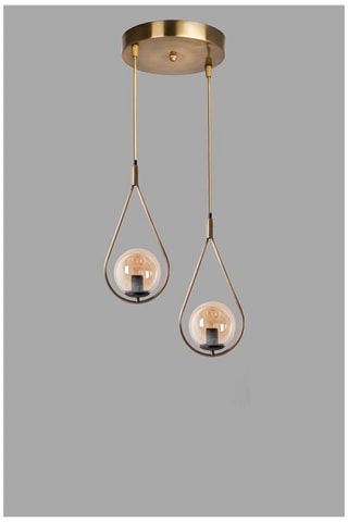 Hanglamp -  Bronskleurig - 2 x 60 W