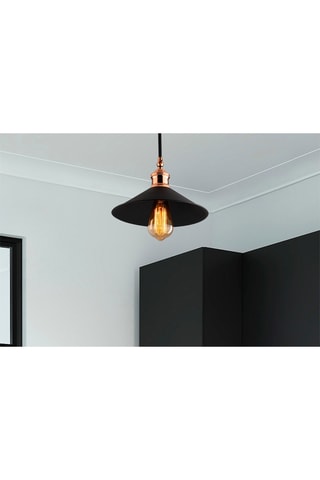 Hanglamp Berceste - Zwart en Koperkleurig - 40 W