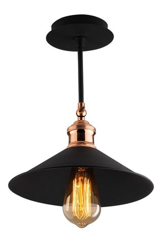 Hanglamp Berceste - Zwart en Koperkleurig - 40 W
