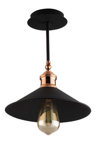 Hanglamp Berceste - Zwart en Koperkleurig - 40 W