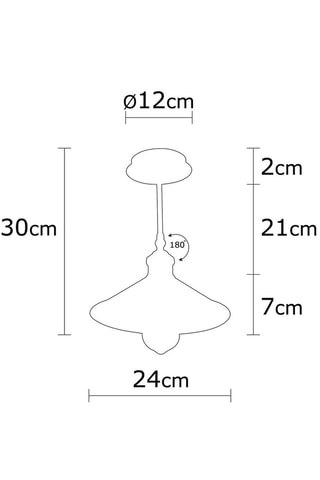 Hanglamp Berceste - Zwart en Koperkleurig - 40 W