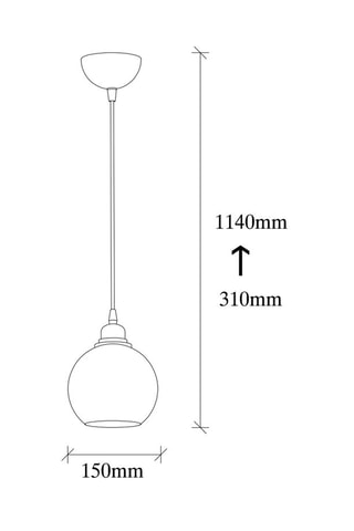 Hanglamp Smoked - Zwart - 60 W