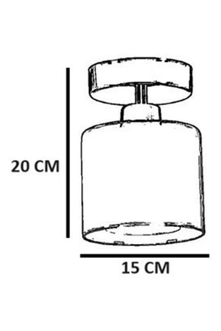 Plafondlamp - Amber en Zwart - 40 W