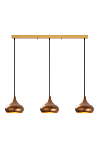 Hanglamp Muba - Zwart en Roségoudkleurig - 3 x 40 W