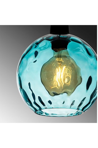 Hanglamp Benek - Turquoise - 3 x 40 W