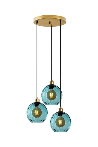 Hanglamp Benek - Turquoise - 3 x 40 W