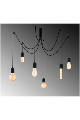 Hanglamp - Zwart - 6 x 40 W