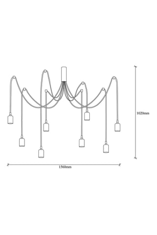 Hanglamp - Zwart - 6 x 40 W
