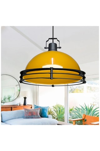 Ledhanglamp Ayd - Geel en Zwart - 15 W