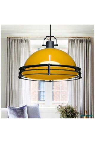 Ledhanglamp Ayd - Geel en Zwart - 15 W