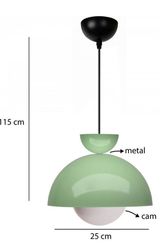 Hanglamp - Zeegroen - 40 W