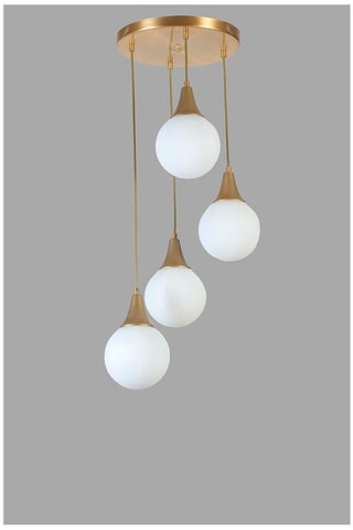 Hanglamp Afra - Goudkleurig - 4 x 40 W
