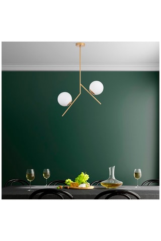 Hanglamp - Goudkleurig - 2 x 40 W