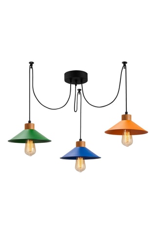 Lierehouten Hanglamp Manavgat - Groen en Blauw - 3 x 40 W
