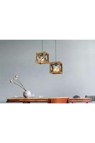 Lierehouten Hanglamp Zikzak - Naturel - 2 x 60 W