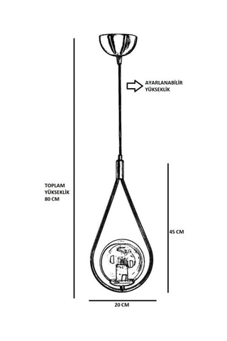 Hanglamp Damla Tekli Goudkleurig