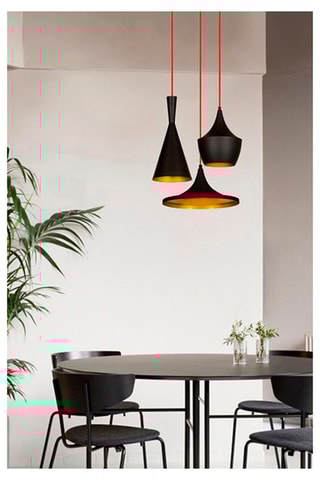 Hanglamp Elmas - Zwart en Koperkleurig