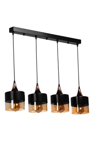 Hanglamp Sahra 4 Lü Sirali Sarkit Siyah - Zwart