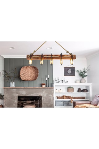 Massief Grenenhouten Hanglamp Naturel