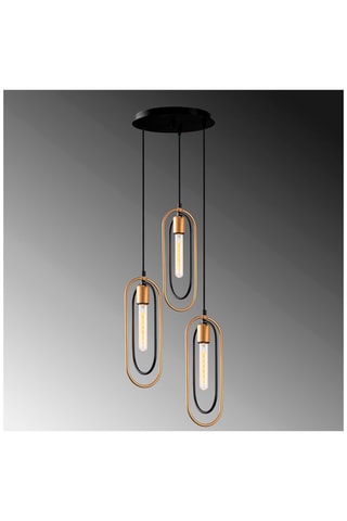Hanglamp Cerco - Zwart en Goudkleurig