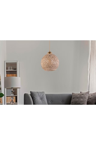 Hanglamp 
Bruin en Wit