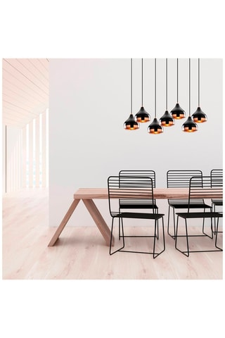 Hanglamp Yildo - Zwart en Goudkleurig