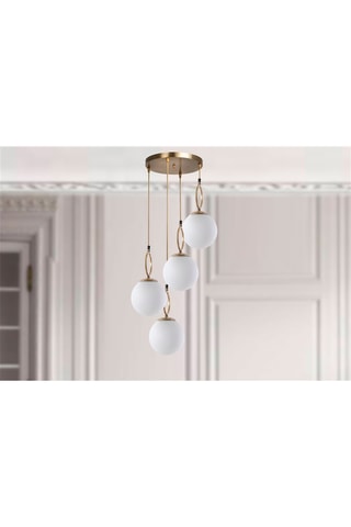 Hanglamp Morino - Wit en Goudkleurig