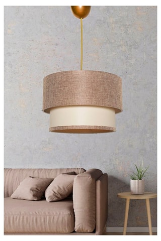 Hanglamp - Beige en Crèmekleurig