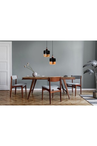 Hanglamp Sahra 2 Li Tepsili Sarkit Siyah Zwart