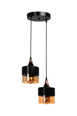 Hanglamp Sahra 2 Li Tepsili Sarkit Siyah Zwart