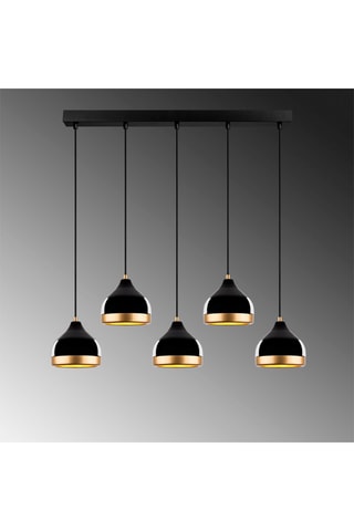 Hanglamp Yildo - Zwart en Goudkleurig