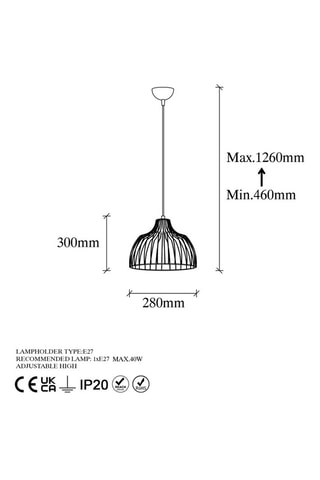 Hanglamp Kozan - Goudkleurig - 40 W