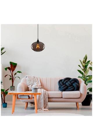 Hanglamp Smoked - Zwart - 40 W