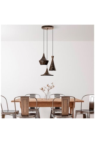 Hanglamp Tom - Donkerbruin - 3 x 40 W