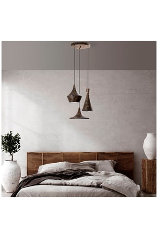 Hanglamp Tom - Donkerbruin - 3 x 40 W