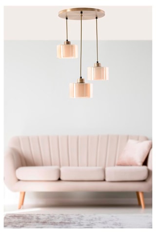Hanglamp Yeni Sahra - Bronskleurig - 3 x 60 W 