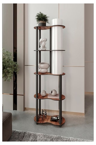 Staanlamp - Walnoothout-imitatie - 40 W - 140 cm