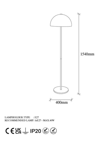 Staanlamp -  Goudkleurig
