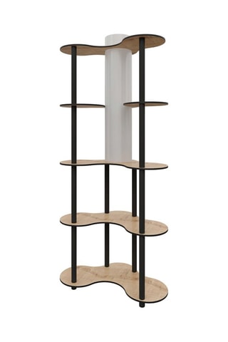 Staanlamp - Ivoorkleurig en Houtkleurig 