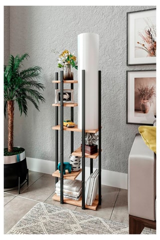 Staanlamp met Niveaus Vogue SRC - Naturel, wit en zwart