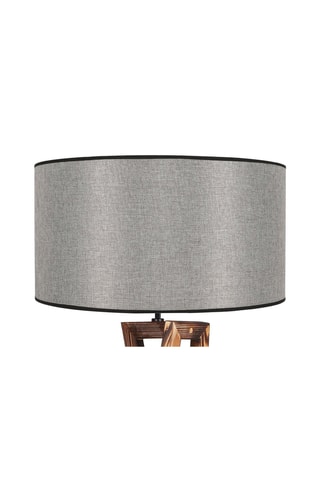 Houten Staanlamp Macka - Grijs - 60 W- 149 cm