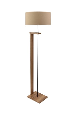 Staanlamp Ayd - Houtimitatie en Lichtbruin - 60 W - 150 cm
