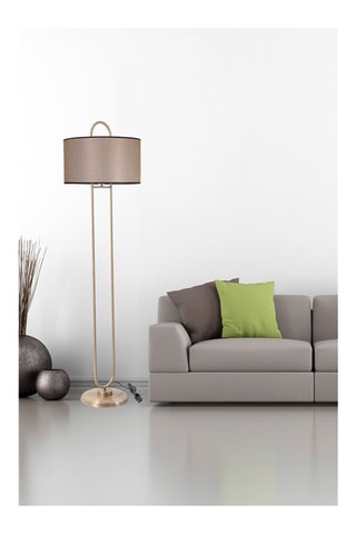 Staanlamp Elips  - Beige en Zwart